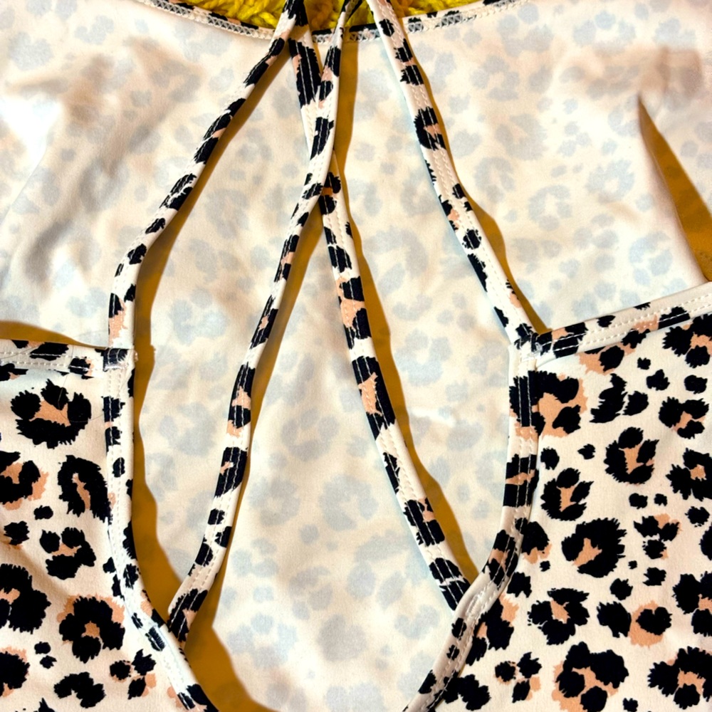 Leopard spandex romper